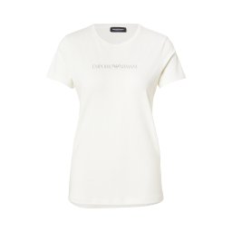 Emporio Armani Tricou gri / alb