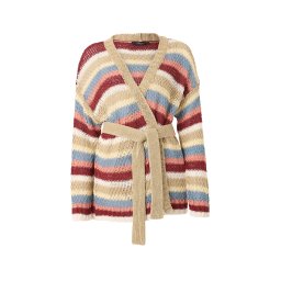 Weekend Max Mara Geacă tricotată 'BONITO' bej / roșu cireș / roșu deschis / alb