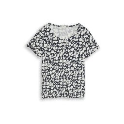 TOM TAILOR Tricou bleumarin / alb