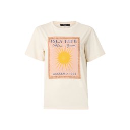 Weekend Max Mara Tricou 'PANTERA' ecru / albastru / galben / portocaliu piersică