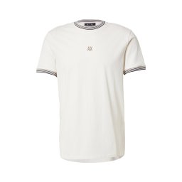 ARMANI EXCHANGE Tricou bej / crem / negru