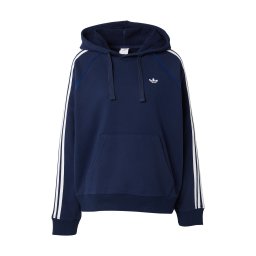 ADIDAS ORIGINALS Bluză de molton 'TREFOIL' indigo / alb