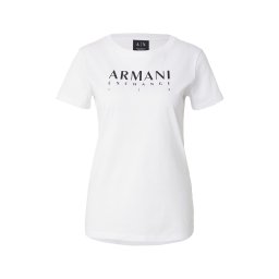 ARMANI EXCHANGE Tricou negru / alb