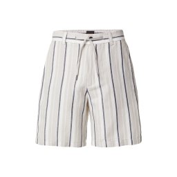 BOSS Pantaloni eleganți gri / pământiu / alb
