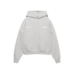 Pull&Bear Bluză de molton 'STWD' gri deschis / alb
