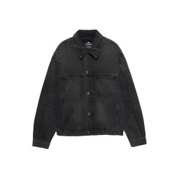 Pull&Bear Geacă de primăvară-toamnă negru denim
