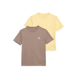 Calvin Klein Jeans Tricou galben / gri taupe