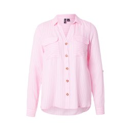 VERO MODA Bluză 'VMBUMPY' roz deschis / alb