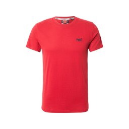 Superdry & Co Tricou 'Essential' albastru închis / roșu cranberry