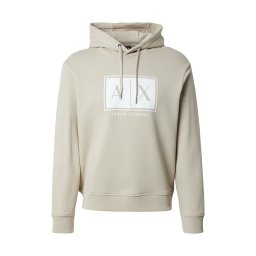 ARMANI EXCHANGE Bluză de molton nisipiu / alb