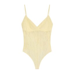 Bershka Tricou body galben