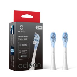 Set 2 capete de schimb pentru periutele de dinti Oclean Ultra Clean, Hard, Deep Cleaning, DuPont, FlexFit, Alb