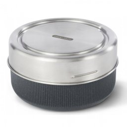 Cutie pentru pranz cupa din sticla Black+Blum GR-LB-L015, 0,75 L, Fara BPA, Gri inchis
