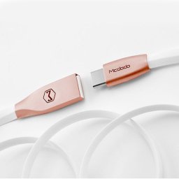 Mcdodo Cablu Zn-Link Rose Gold Type-C White (1.5m, 2.4A max)-T.Verde 0.1 lei/ buc