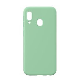 Husa Lemontti Husa Silicon Soft Slim Samsung Galaxy A20e Green (material mat si fin, captusit cu microfibra)