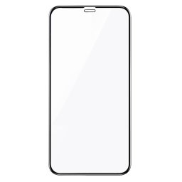Folie Sticla Curbata iPhone XS Max Black (1 fata, 9H, 3D)