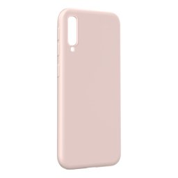 Husa Lemontti Husa Silicon Soft Slim Samsung Galaxy A70 Pink Sand (material mat si fin, captusit cu microfibra)