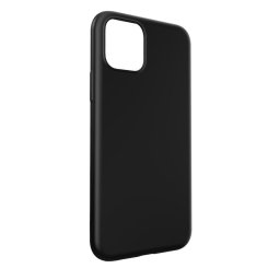 Husa Lemontti Husa Silicon Soft Slim iPhone 11 Pro Black (material mat si fin, captusit cu microfibra)