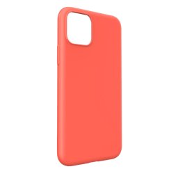 Husa Lemontti Husa Silicon Soft Slim iPhone 11 Pro Orange (material mat si fin, captusit cu microfibra)