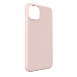 Husa Lemontti Husa Silicon Soft Slim iPhone 11 Pink Sand (material mat si fin, captusit cu microfibra)