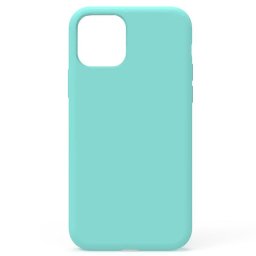 Husa Lemontti Husa Liquid Silicon iPhone 11 Pro Max Tiffany Blue (protectie 360�, material fin, captusit cu microfibra)