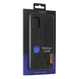 Husa Meleovo Husa Python iPhone 11 Pro Max Black (placuta metalica integrata)