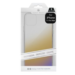 Husa Just Must Husa Charm I iPhone 11 Pro Max Transparent cu reflexii (margini flexibile si spate dur)