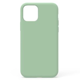 Husa Lemontti Husa Liquid Silicon iPhone 11 Pro Max Light Green (protectie 360�, material fin, captusit cu microfibra)
