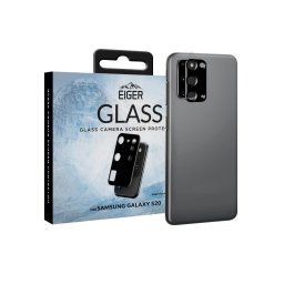 Eiger Folie Sticla Camera 2.5D Glass Samsung Galaxy S20 Clear Black (9H, 0.20mm)