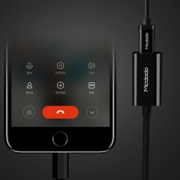 Mcdodo Adaptor Cablu Lightning la Dual Port Lightning Black (12 cm, audio + incarcare)-T.Verde 0.1 lei/buc