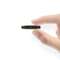 Adaptor Compact Lightning la Dual Port Lightning Gold (aluminiu, audio + incarcare)