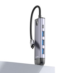 Mcdodo Multihub 5 in 1 Type-C Grey (USB 3.0 x 3+HDMI+PD)