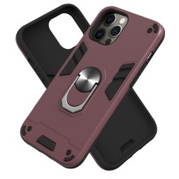 Husa Lemontti Husa Armour Series 2 in 1 iPhone 12 Pro Max Wnie Red (suport ring)