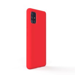 Husa Lemontti Husa Liquid Silicon Samsung Galaxy A51 Red (protectie 360°, material fin, captusit cu microfibra)
