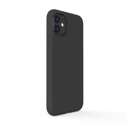 Husa Lemontti Husa Silicon Soft Slim iPhone 11 Black (material mat si fin, captusit cu microfibra)