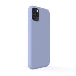 Husa Lemontti Husa Silicon Soft Slim iPhone 11 Pro Max Lavender Gray (material mat si fin, captusit cu microfibra)