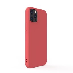 Husa Lemontti Husa Silicon Soft Slim iPhone 12 / 12 Pro Santa Red (material mat si fin, captusit cu microfibra)