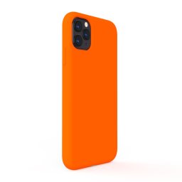 Husa Lemontti Husa Liquid Silicon iPhone 11 Pro Orange (protectie 360°, material fin, captusit cu microfibra)