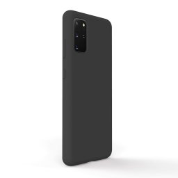 Husa Lemontti Husa Liquid Silicon Samsung Galaxy S20 Plus Black (protectie 360°, material fin, captusit cu microfibra)