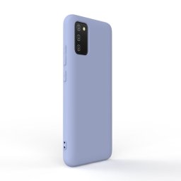 Husa Lemontti Husa Silicon Soft Slim Samsung Galaxy A02s Lavender Gray (material mat si fin, captusit cu microfibra)