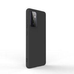 Husa Lemontti Husa Silicon Soft Slim Samsung Galaxy A72 5G Black (material mat si fin, captusit cu microfibra)