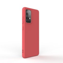 Husa Lemontti Husa Silicon Soft Slim Samsung Galaxy A52 5G Santa Red (material mat si fin, captusit cu microfibra)