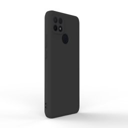 Husa Lemontti Husa Silicon Soft Slim Oppo A15 Black (material mat si fin, captusit cu microfibra)