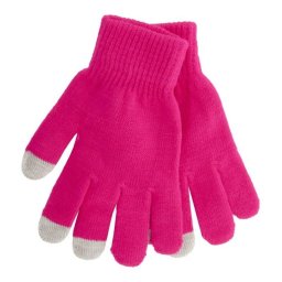 Manusi touchscreen Lemontti, utilizare smartphone, culoare roz
