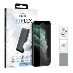 Husa Eiger Folie Clear Tri Flex iPhone 11 Pro Max / Xs Max (0.4 mm, 5H)