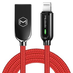 Mcdodo Cablu Auto Disconnect Lightning Red (1.2m, max 2A, led indicator)-T.Verde 0.1 lei/buc