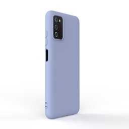 Husa Lemontti Husa Silicon Soft Slim Samsung Galaxy A03s Lavender Gray (material mat si fin, captusit cu microfibra)