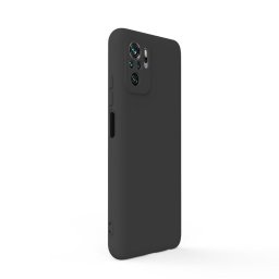 Husa Lemontti Husa Silicon Soft Slim Xiaomi Redmi Note 10s 4G Black (material mat si fin, captusit cu microfibra)