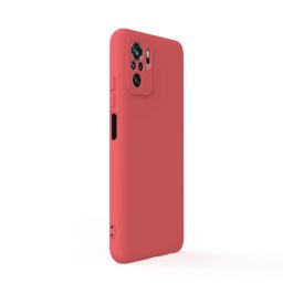 Husa Lemontti Husa Silicon Soft Slim Xiaomi Redmi Note 10s 4G Santa Red (material mat si fin, captusit cu microfibra)