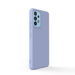 Husa Lemontti Husa Silicon Soft Slim Samsung Galaxy A32 4G Lavender Gray (material mat si fin, captusit cu microfibra)